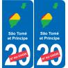 Sao Tome and Principe map flag sticker sticker plaque immatriculation