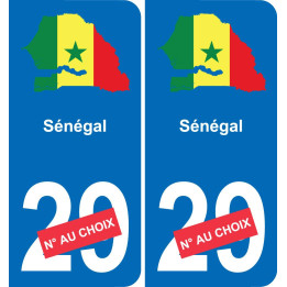 Senegal map flag sticker sticker plaque immatriculation