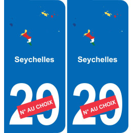 Seychellen karte fahne aufkleber sticker plakette ez