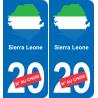 Sierra Leone map flag sticker sticker plaque immatriculation
