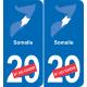 Somalia map flag sticker sticker plaque immatriculation