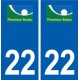 22 Pleumeur-Bodou logo ville autocollant plaque sticker