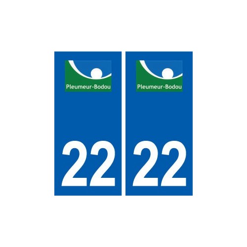 22 Pleumeur-Bodou logo ville autocollant plaque sticker