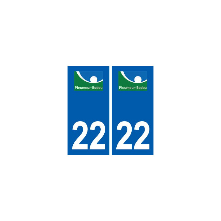 22 Pleumeur-Bodou logo ville autocollant plaque sticker