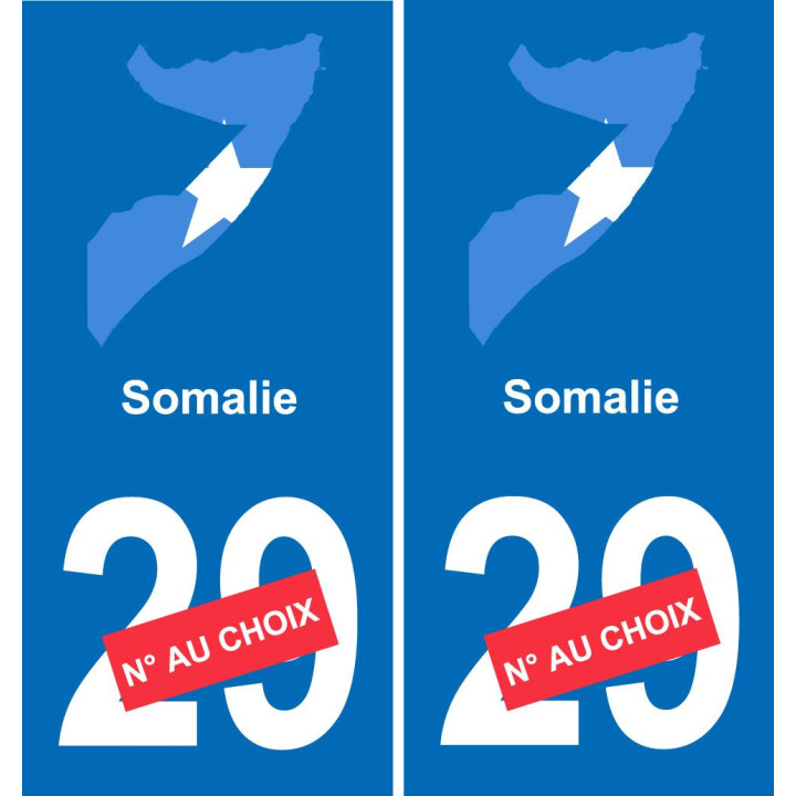 Somalia mapa de la bandera de la etiqueta engomada de la etiqueta engomada de la placa de matriculación