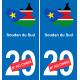 Südsudan karte fahne aufkleber sticker plakette ez