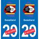 Swasiland karte fahne aufkleber sticker plakette ez