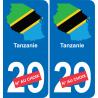 Tanzania mappa bandiera adesivo adesivo targa di immatricolazione