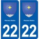 22 Pleumeur-Bodou blason ville autocollant plaque sticker