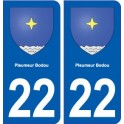 22 Pleumeur-Bodou blason ville autocollant plaque sticker