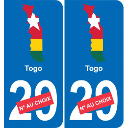 Togo karte fahne aufkleber sticker plakette ez
