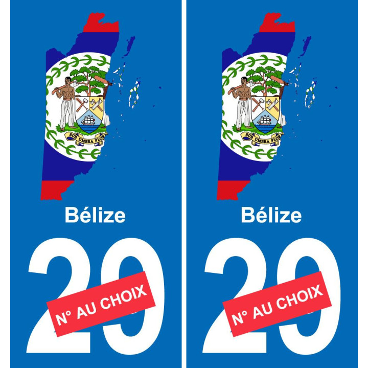 belize map flag sticker sticker plaque immatriculation