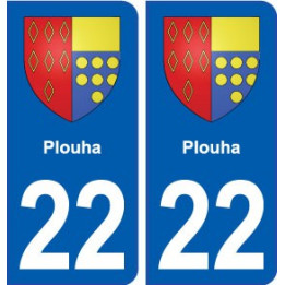 22 Plouha blason ville autocollant plaque sticker