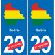 bolivie carte drapeau autocollant sticker plaque immatriculation auto voiture département