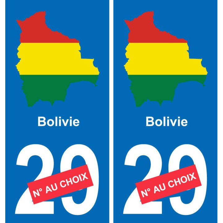 bolivia map flag sticker sticker plaque immatriculation