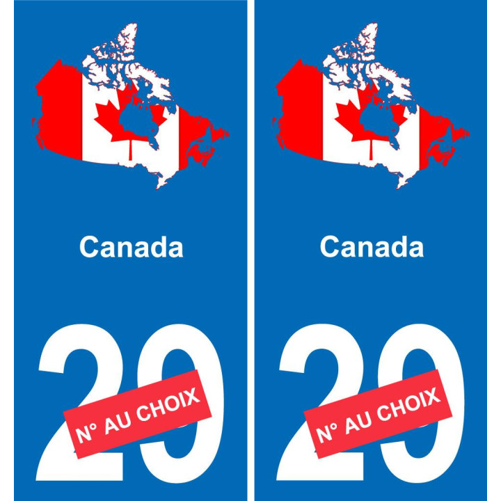 Canadá mapa de la bandera de la etiqueta engomada de la etiqueta engomada de la placa de matriculación