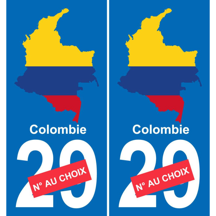 kolumbien karte fahne aufkleber sticker plakette ez