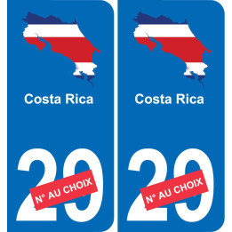 costa rica karte fahne aufkleber sticker plakette ez