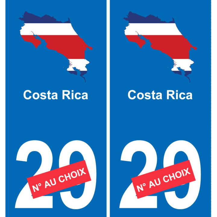 costa rica karte fahne aufkleber sticker plakette ez