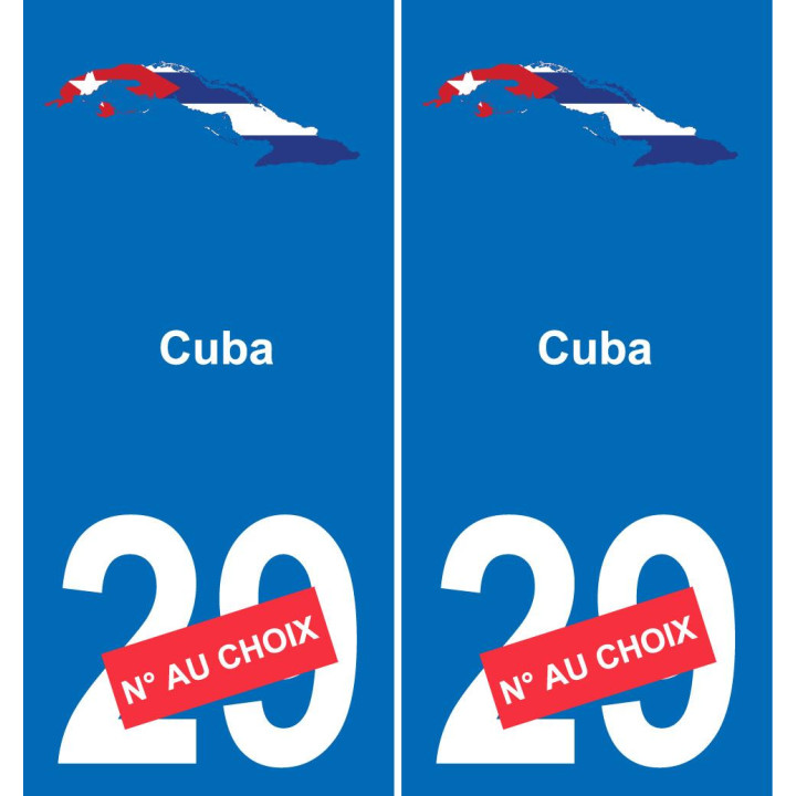 kuba karte fahne aufkleber sticker plakette ez