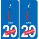 France carte drapeau autocollant sticker plaque immatriculation