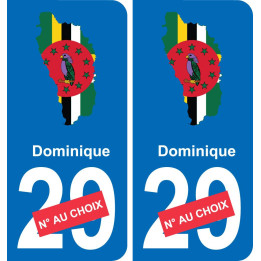 dominique karte fahne aufkleber sticker plakette ez
