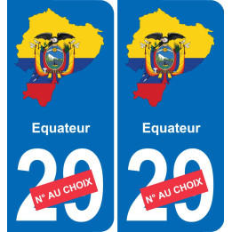 ecuador map flag sticker sticker plaque immatriculation