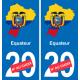 ecuador map flag sticker sticker plaque immatriculation