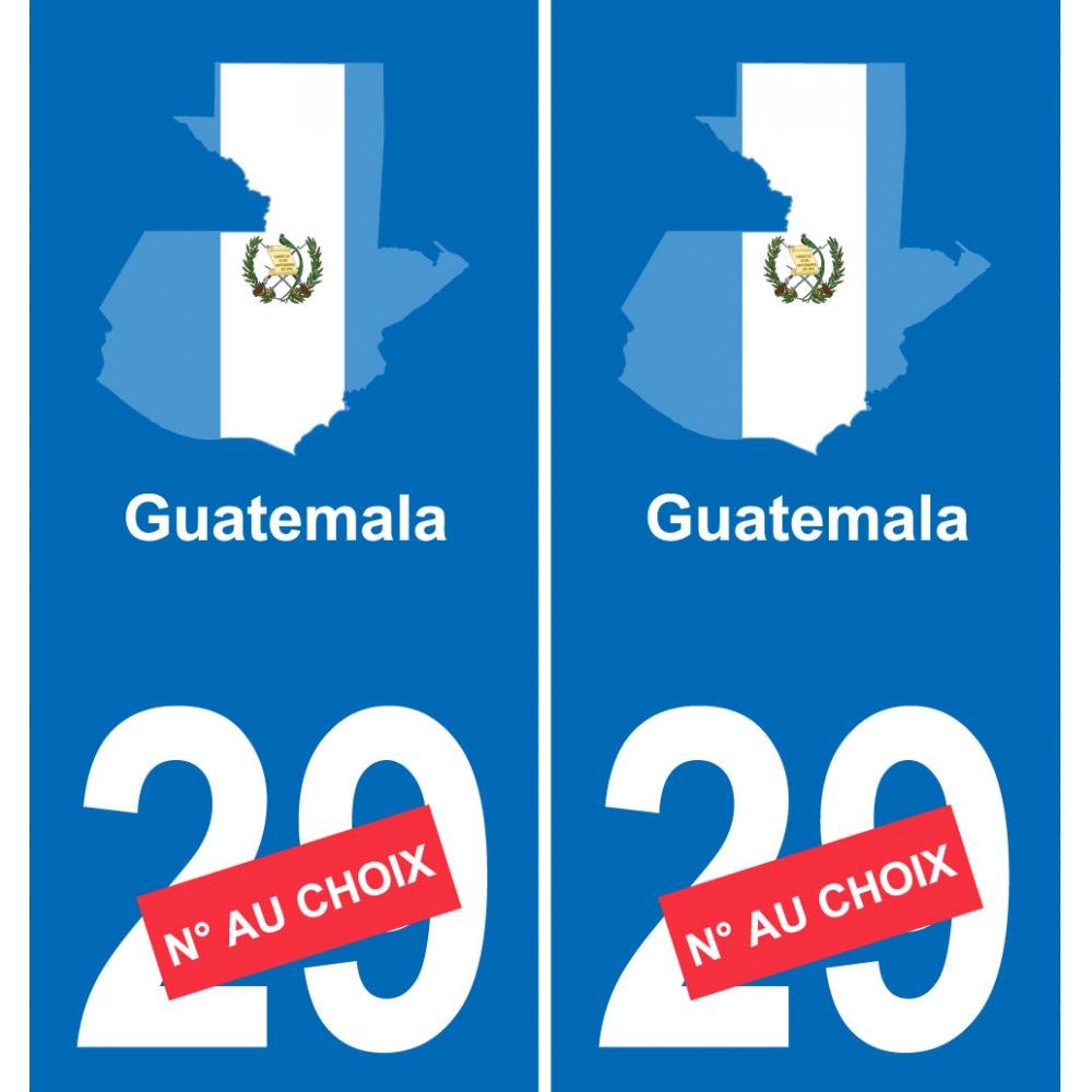 guatemala mappa bandiera adesivo adesivo targa di immatricolazione