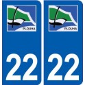 22 Plouha logo ville autocollant plaque sticker