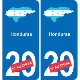 honduras carte drapeau autocollant sticker plaque immatriculation auto voiture département