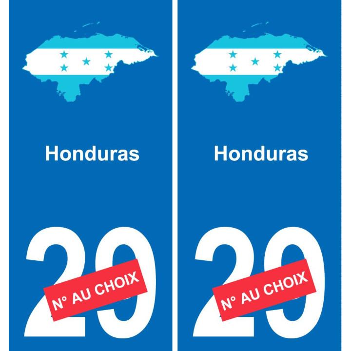 honduras map flag sticker sticker plaque immatriculation