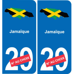 Jamaika karte fahne aufkleber sticker plakette ez