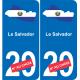 le Salvador karte fahne aufkleber sticker plakette ez