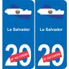 le Salvador map flag sticker sticker plaque immatriculation
