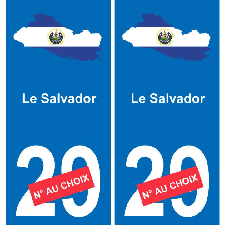 le Salvador mapa de la bandera de la etiqueta engomada de la etiqueta engomada de la placa de matriculación
