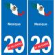 México mapa de la bandera de la etiqueta engomada de la etiqueta engomada de la placa de matriculación