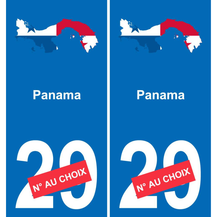 panama mapa de la bandera de la etiqueta engomada de la etiqueta engomada de la placa de matriculación