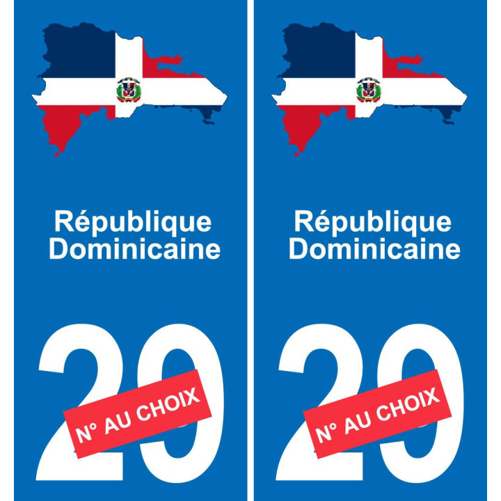 Dominican Republic map flag sticker sticker plaque immatriculation