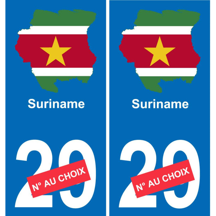 surinam karte fahne aufkleber sticker plakette ez
