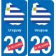 uruguay map flag sticker sticker plaque immatriculation