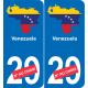 Venezuela map flag sticker sticker plaque immatriculation