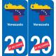 Venezuela mapa de la bandera de la etiqueta engomada de la etiqueta engomada de la placa de matriculación