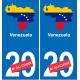 Venezuela mappa bandiera adesivo adesivo targa di immatricolazione