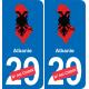 albania mapa de la bandera de la etiqueta engomada de la etiqueta engomada de la placa de matriculación