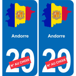 andorra map flag sticker sticker plaque immatriculation