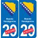 Bosnia and Herzegovina map flag sticker sticker plaque immatriculation