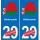 Biélorussie carte drapeau autocollant sticker plaque immatriculation auto voiture département
