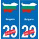 bulgaria mappa bandiera adesivo adesivo targa di immatricolazione