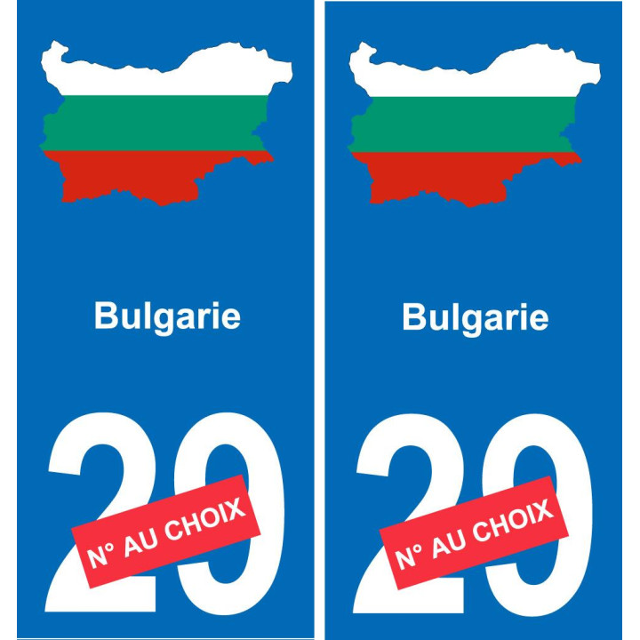 bulgaria map flag sticker sticker plaque immatriculation